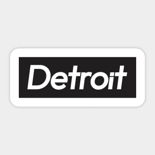 Detroit Black Sticker